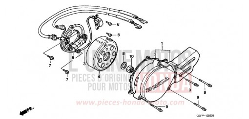 KURBELGEHAEUSEDECKEL, L./ GENERATOR CR80RY de 2000
